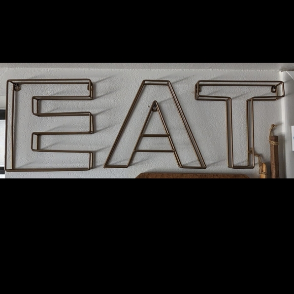 Metal kitchen decor, "EAT" sign, metal letters, farmhouse, vintage, retro - Picture 3 of 5